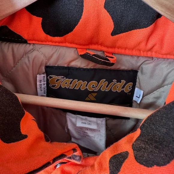 Vintage Gamehide Blaze Orange Hunting Jacket Men’s Large Camo